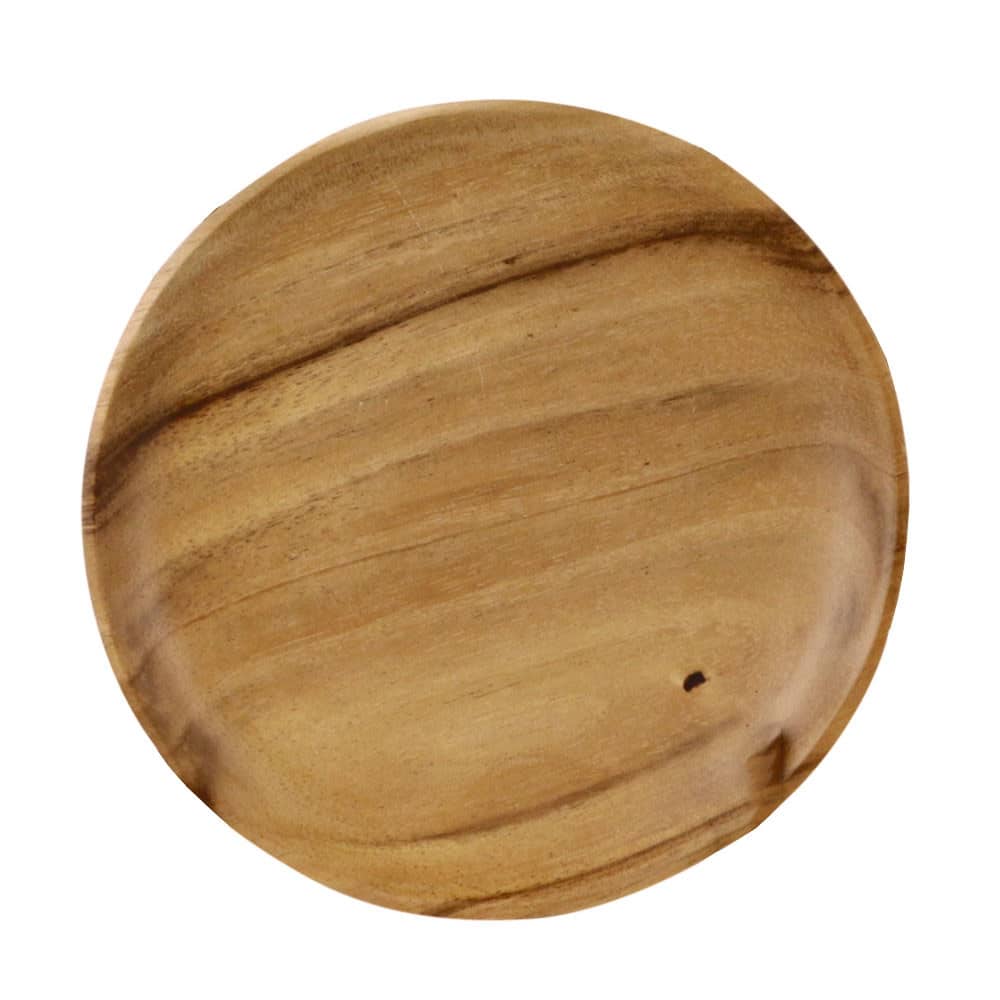 Runder Fr-hst-cksteller aus Holz (17 cm)