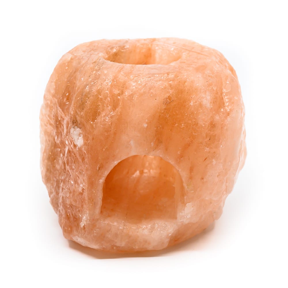 Salzstein Teelichthalter Orange Aroma Diffusor (1 kg) 10 x 9 x 9 cm