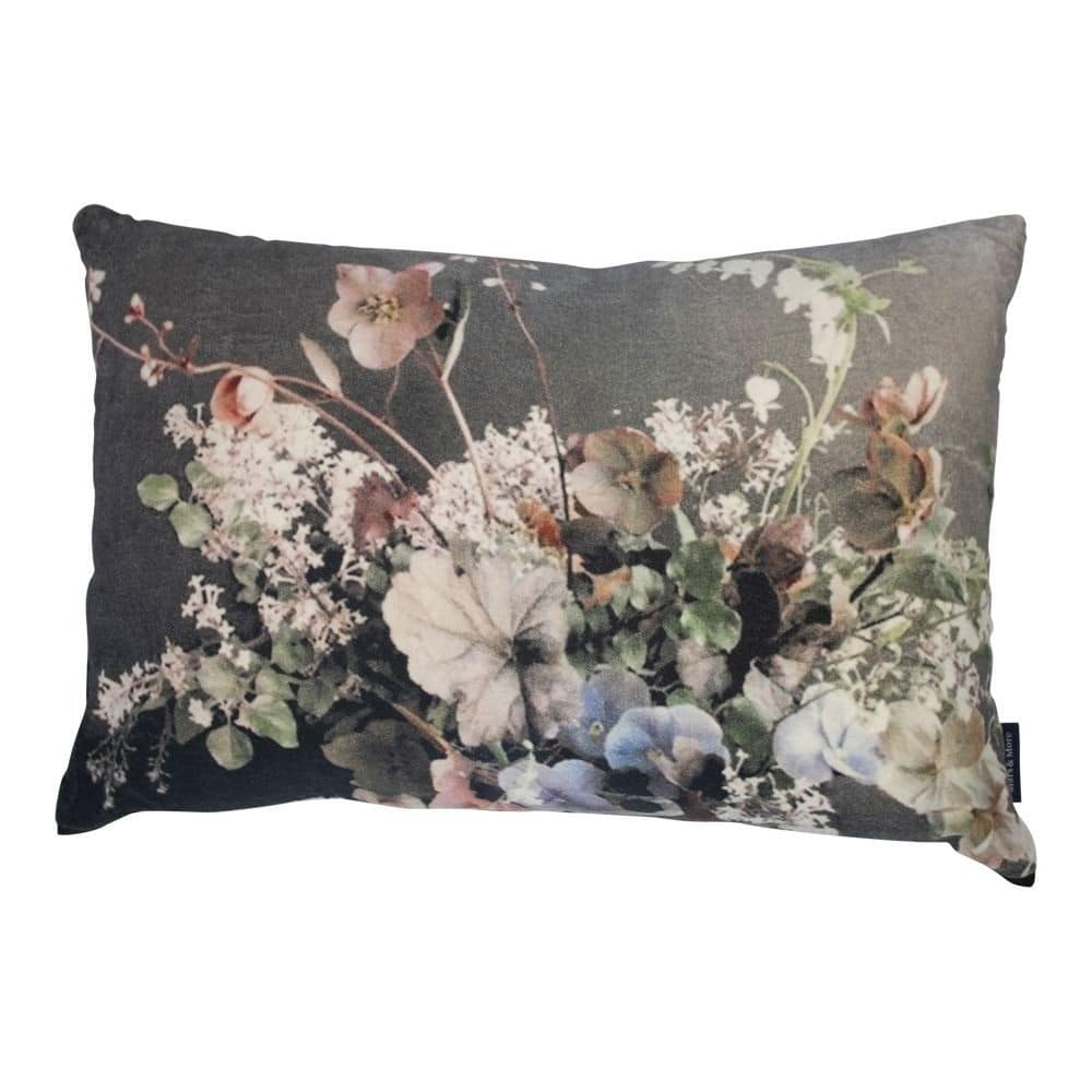 Samt Kissen Blumen (60 x 40 cm) unter Textilien - Kissen