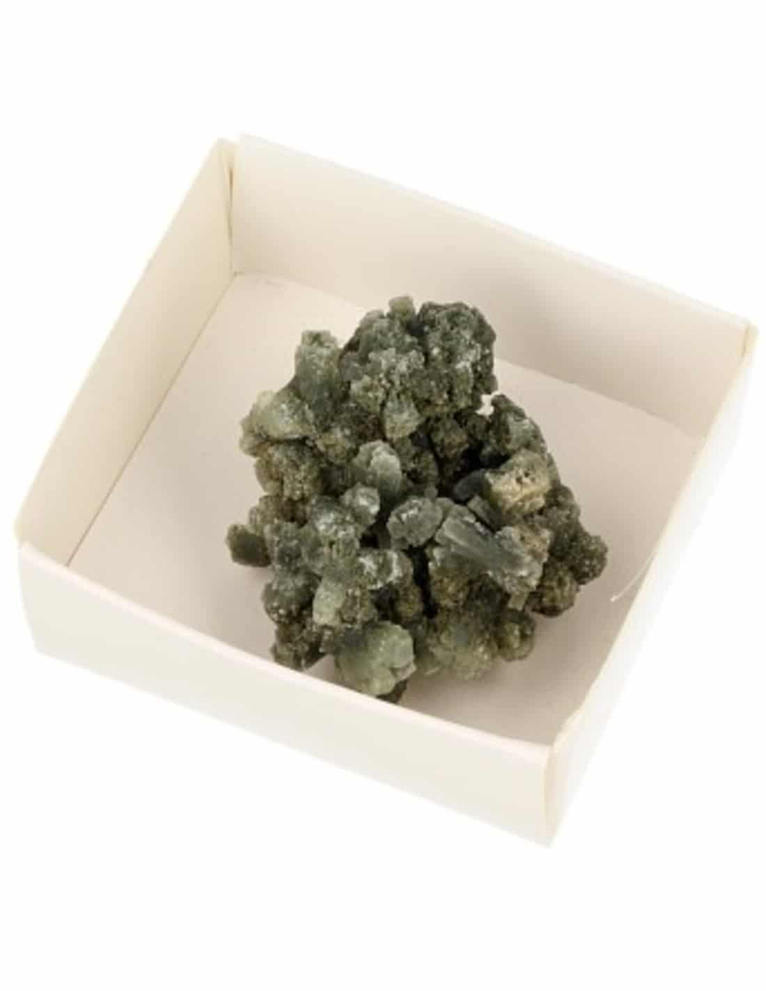 Schachtel Roher Edelstein Prehnit Traube kristallisiert unter Edelsteine & Mineralien - Edelstein Arten - Rohe Edelsteine