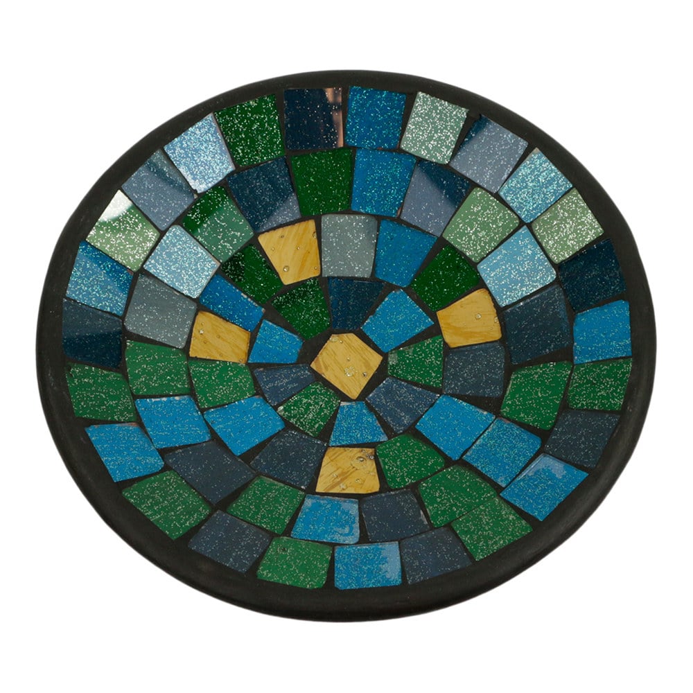 Schale Mosaik Blau-Gr-n-Gold (21 cm)