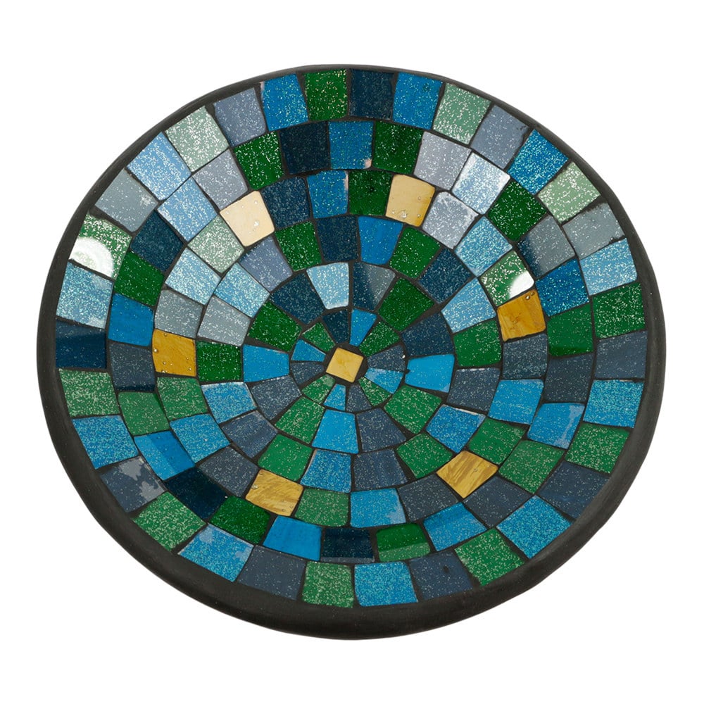 Schale Mosaik Blau-Gr-n-Gold (28 cm)