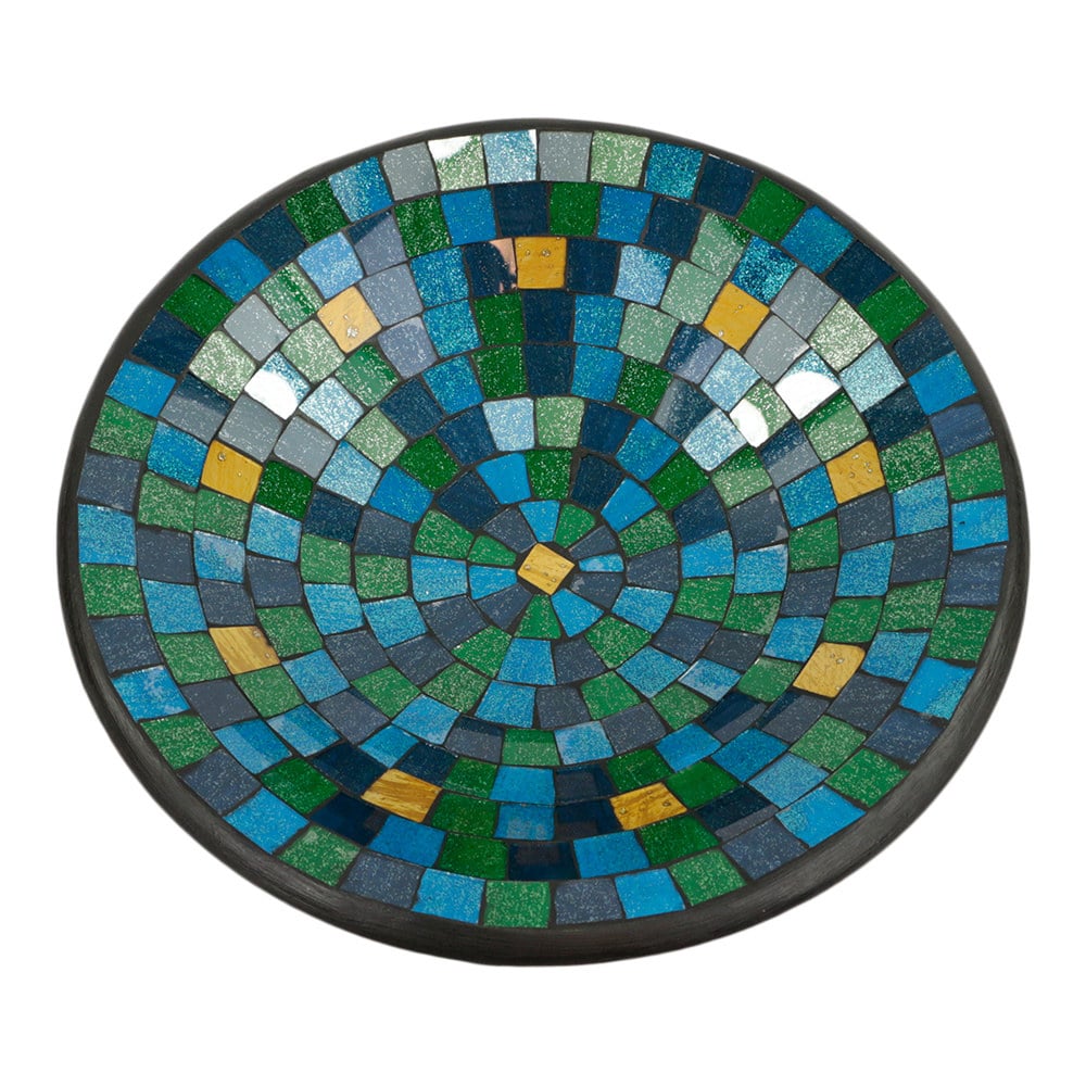 Schale Mosaik Blau-Gr-n-Gold (38 cm)