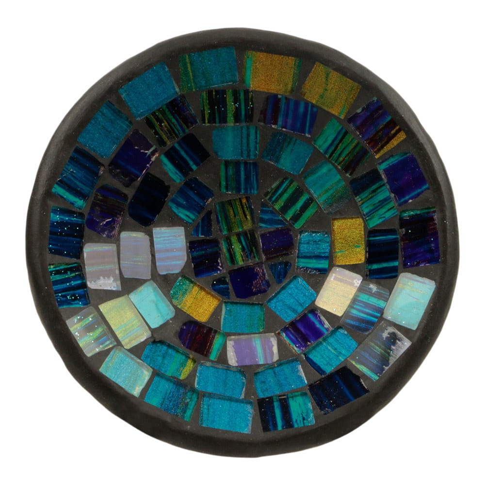 Schale Mosaik Dunkelblau - Gr-n (10-5 x 10-5 x 3 cm)