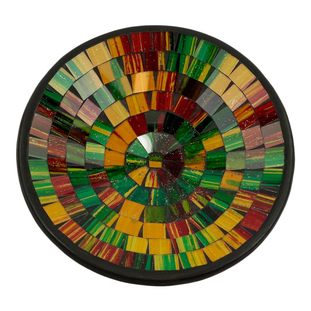 Schale Mosaik Regenbogenfarben-Gelb (21 cm)