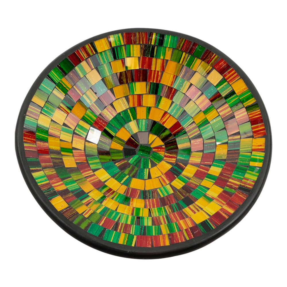 Schale Mosaik Regenbogenfarben-Gelb (28 cm)