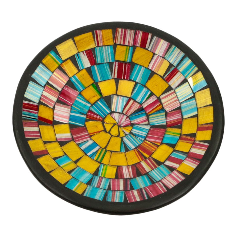 Schale Mosaik Regenbogenfarbig (21 x 21 x 5 cm)