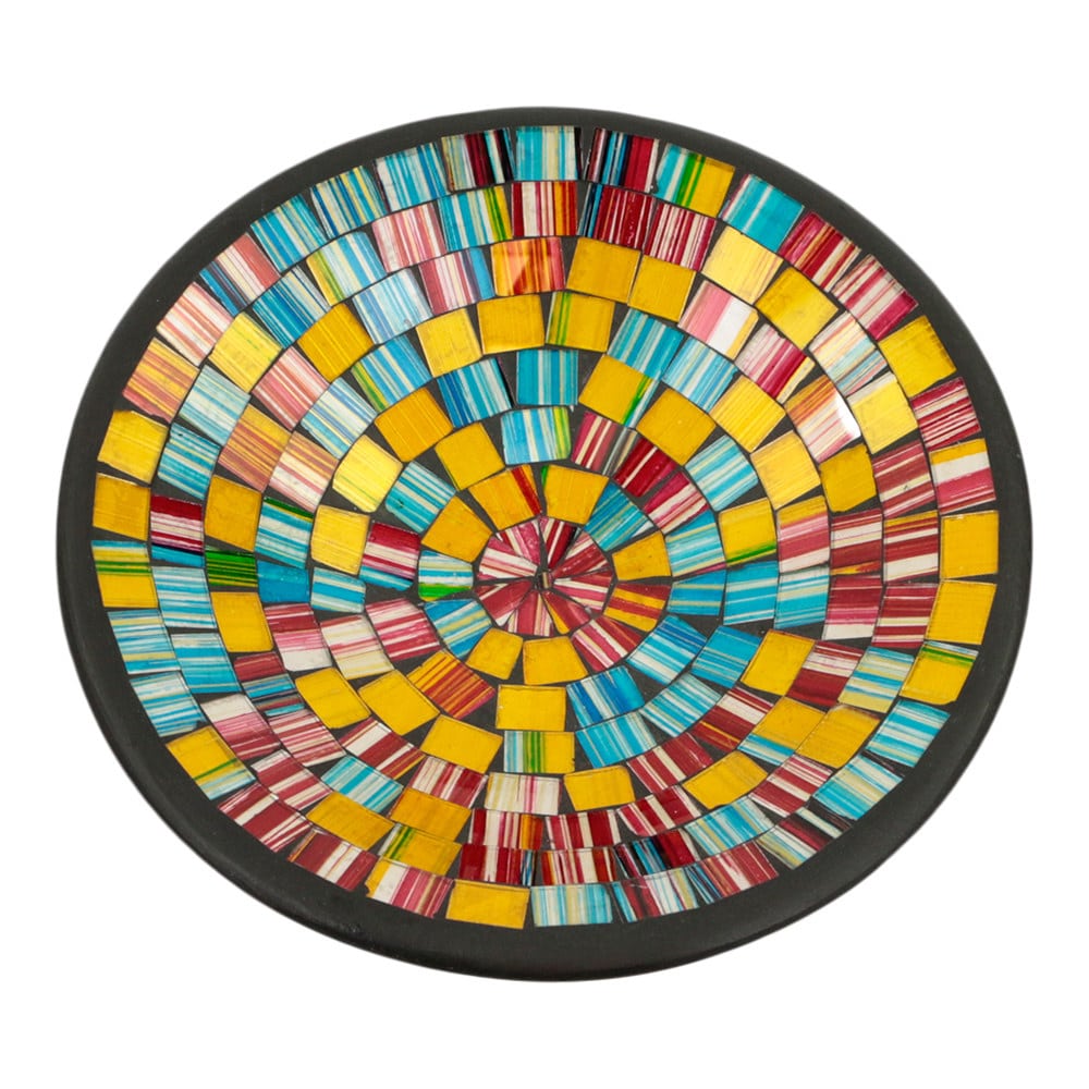 Schale Mosaik Regenbogenfarbig (28 x 28 x 7 cm)