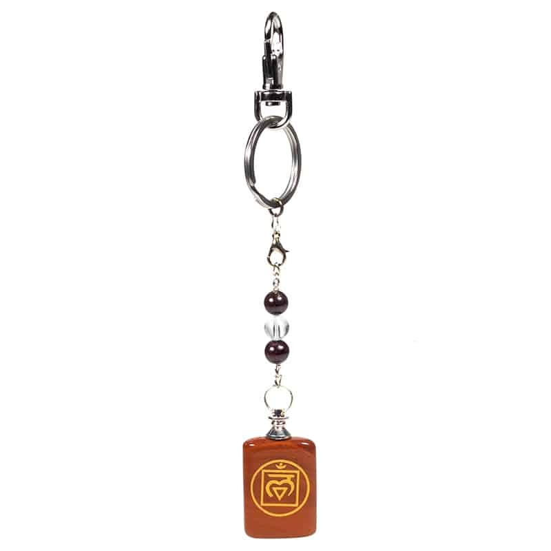 Schl-sselanh-nger 1- Chakra Muladhara - rotem Jaspis unter Schmuck - Gl?cksanh?nger - Schl?sselanh?nger - Schl?sselanh?nger Edelstein - Spiritualit?t - Pendel - Edelstein Pendel