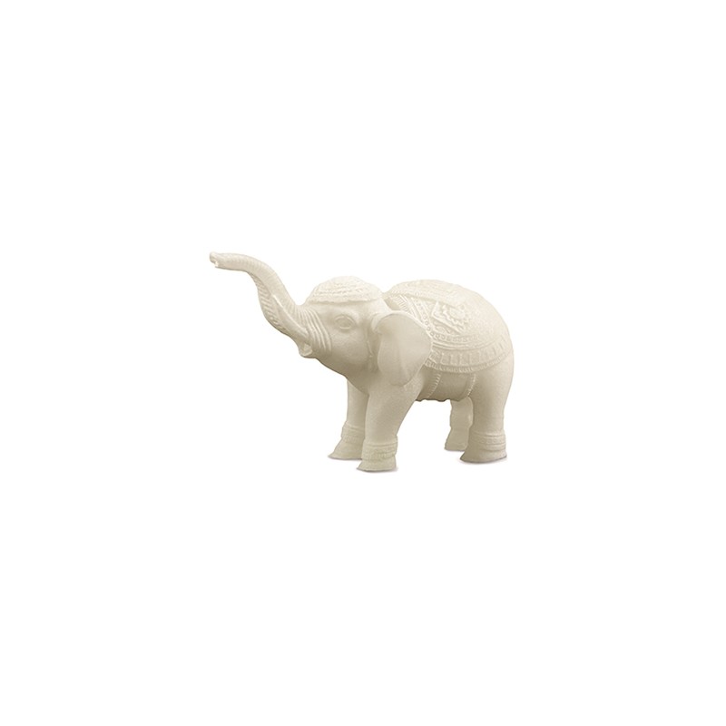Schnee-Quarz-Statue Elefant (6 cm)