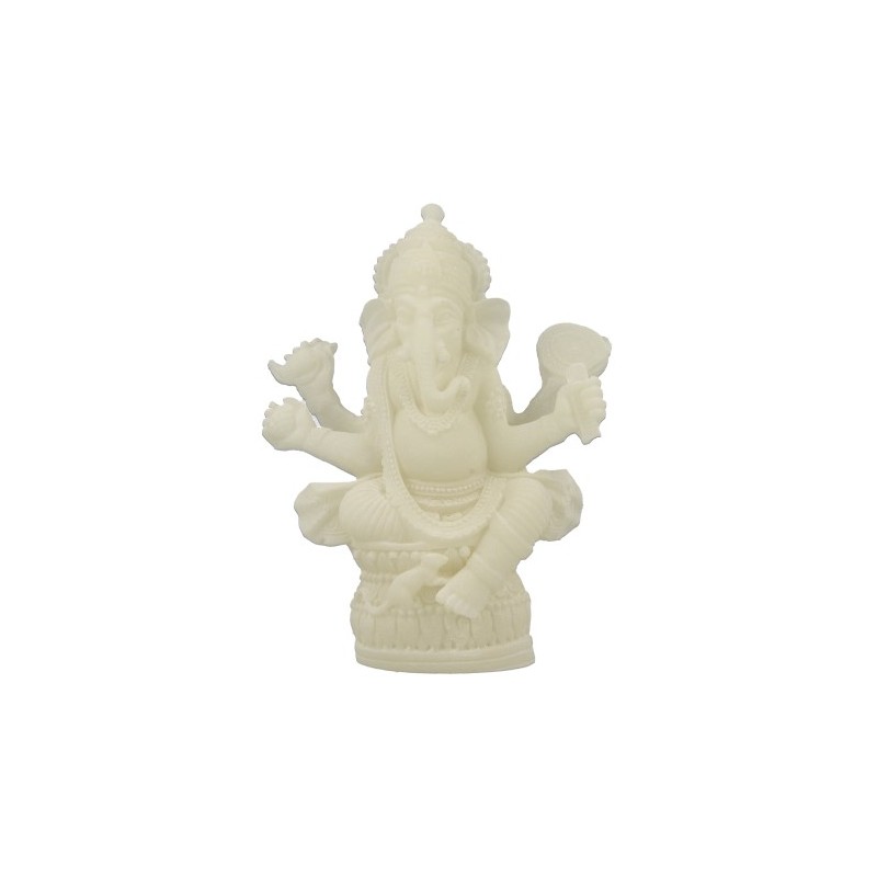 Schneequarz Statue Ganesha (13 cm) unter Edelsteine & Mineralien - Edelstein Formen - Edelstein Figuren - Home & Living - Spirituelle Figuren - Ganesha Figuren