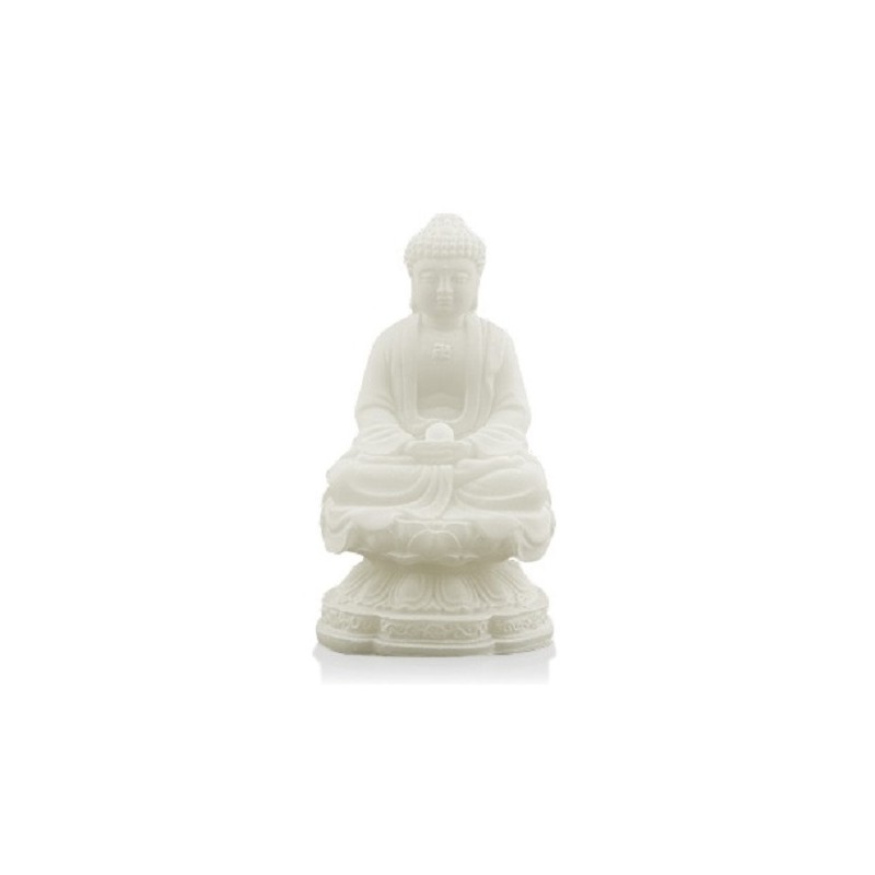 Schneequarz Statue Rulai Buddha sitzend (11 cm)
