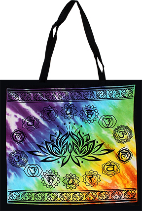 Schultertasche - Chakra Lotus unter Textilien - Taschen