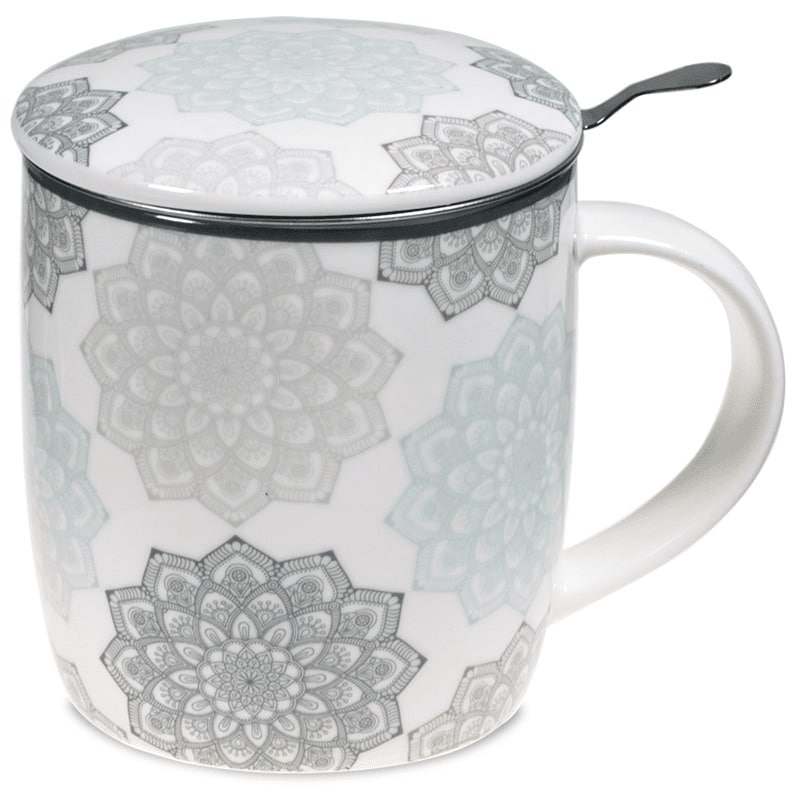 Set Teetasse Mandala grau