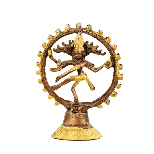 Shiva Nataraj Messing zweifarbig - 10 cm