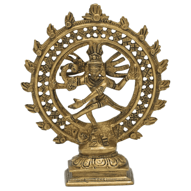 Shiva Nataraja Messing doppelter Ring goldfarbig - 15 cm unter Home & Living - Spirituelle Figuren - Hinduistische G?tterfiguren - Home & Living - Spirituelle Figuren - Shiva Figuren