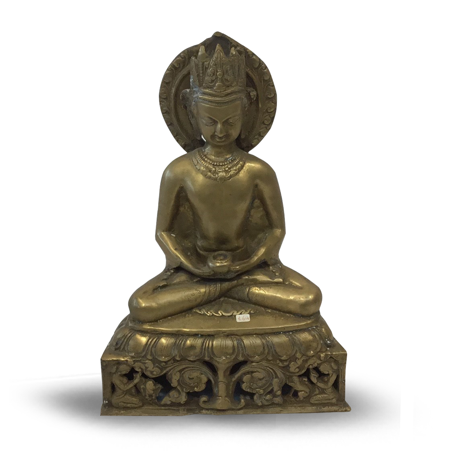 Sitzender Buddha mit Krone - 36 cm