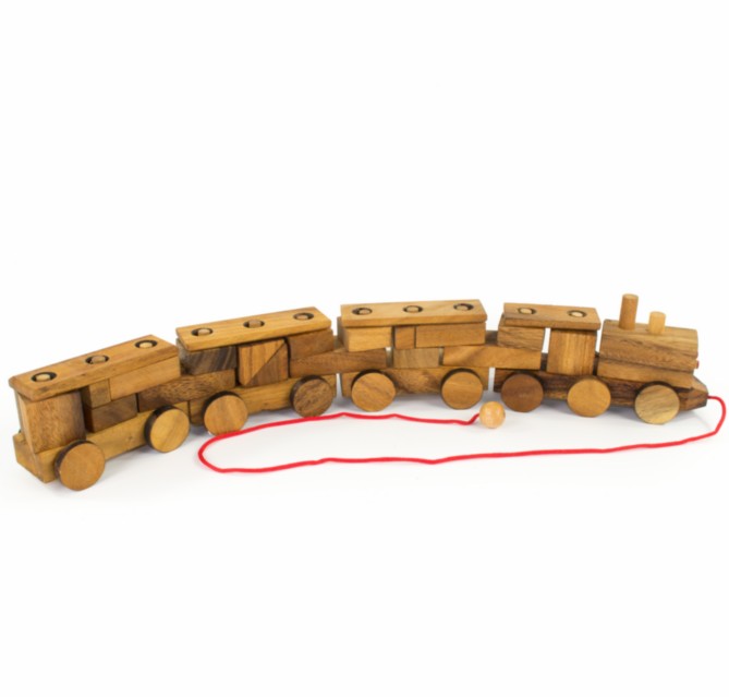 Spielzeug-Zug aus Holz - Puzzle (55 cm)