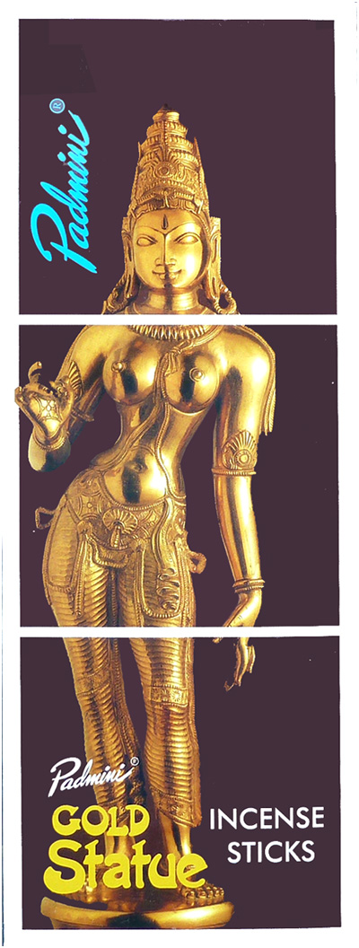 Spiritual Guide Padmini Weihrauch Gold Statue (Hexa)