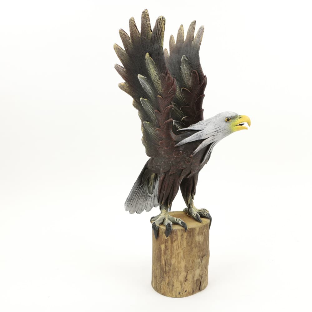 Statue aus Holz Adler aus S-gemehl (48 x 30 cm)