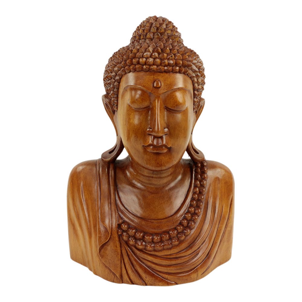 Statue aus Holz Buddha (42 x 29 x 15 cm)