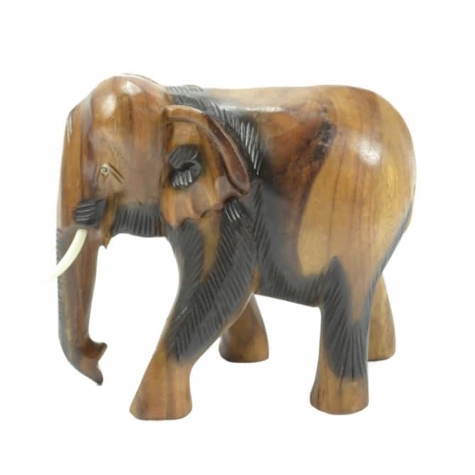 Statue aus Holz Elefant (20 cm)