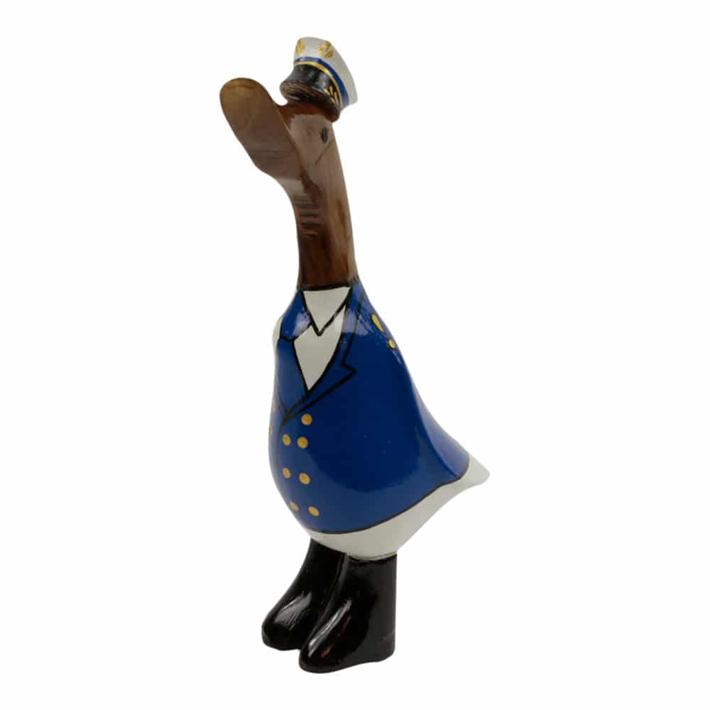 Statue aus Holz Ente Kapit-n (29 x 20 cm)