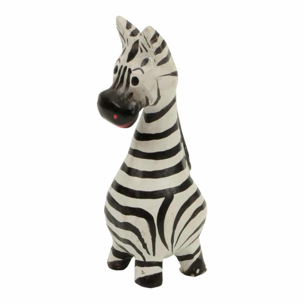 Statue aus Holz Zebra langer Hals (8 x 4 x 3 cm)