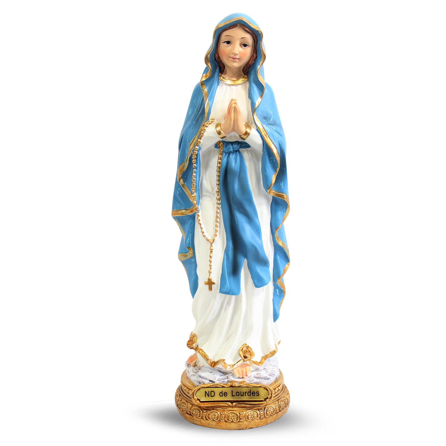 Statue der Maria von Lourdes (Blau - 23 cm)