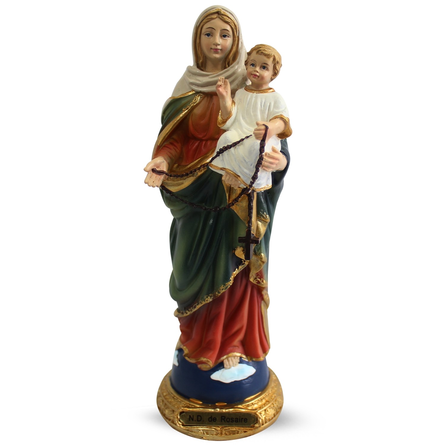 Statue der Mutter Maria mit dem Jesuskind (22 cm) unter Home & Living - Spirituelle Figuren - Christliche Figuren - Marienstatuen