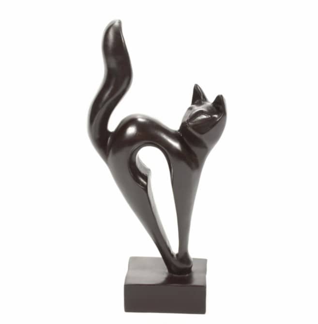 Statue Polystone Katze (27 x 19 x 8 cm)