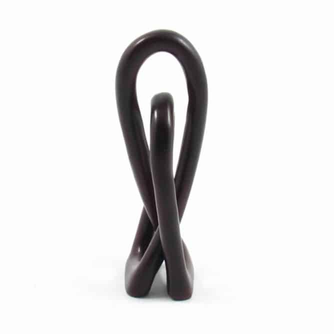 Statue Unendlicher Knoten Schwarz (12 cm)