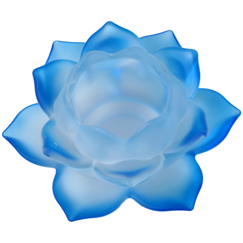 Stimmungslicht Lotusglas Blau