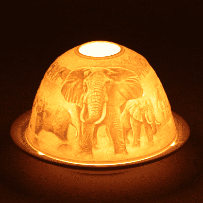 Stimmungslicht Porzellan Elefanten