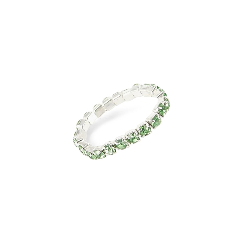 Stretch Ring Gr-n unter Schmuck - Edelsteinringe - Verstellbare Ringe