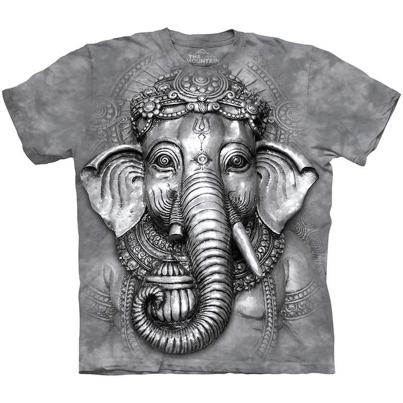 T-Shirt Mountain Artwear Big Face Ganesh M unter Yoga - Yoga-Kleidung - Yoga Damenbekleidung