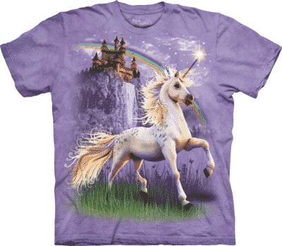 T-Shirt Mountain Artwear Einhorn Castle (Gr-e L)