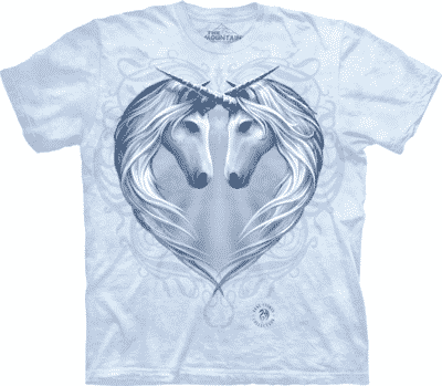 T-Shirt Mountain Artwear Unicorn (herzf-rmig- Gr-e XL)