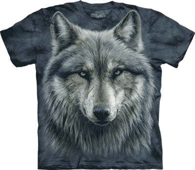 T-Shirt Mountain Artwear Warrior Wolf (Gr-e L)