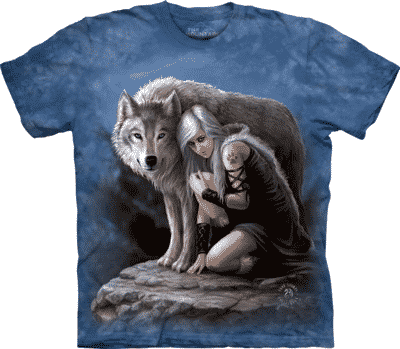 T-Shirt Mountain Artwear Wolf Protector (Gr-e L)
