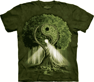 T-Shirt Mountain Artwear Yin Yang Tree (Gr-e XL- gr-n)