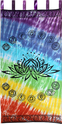 Tagesdecke- Wandtuch aus Baumwolle Chakra Lotus