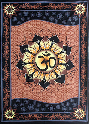 Tagesdecke- Wandtuch aus Baumwolle - Om Lotus