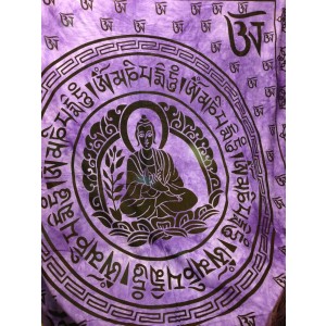 Tagesdecke- Wandtuch aus Baumwolle Tibetischer Buddha