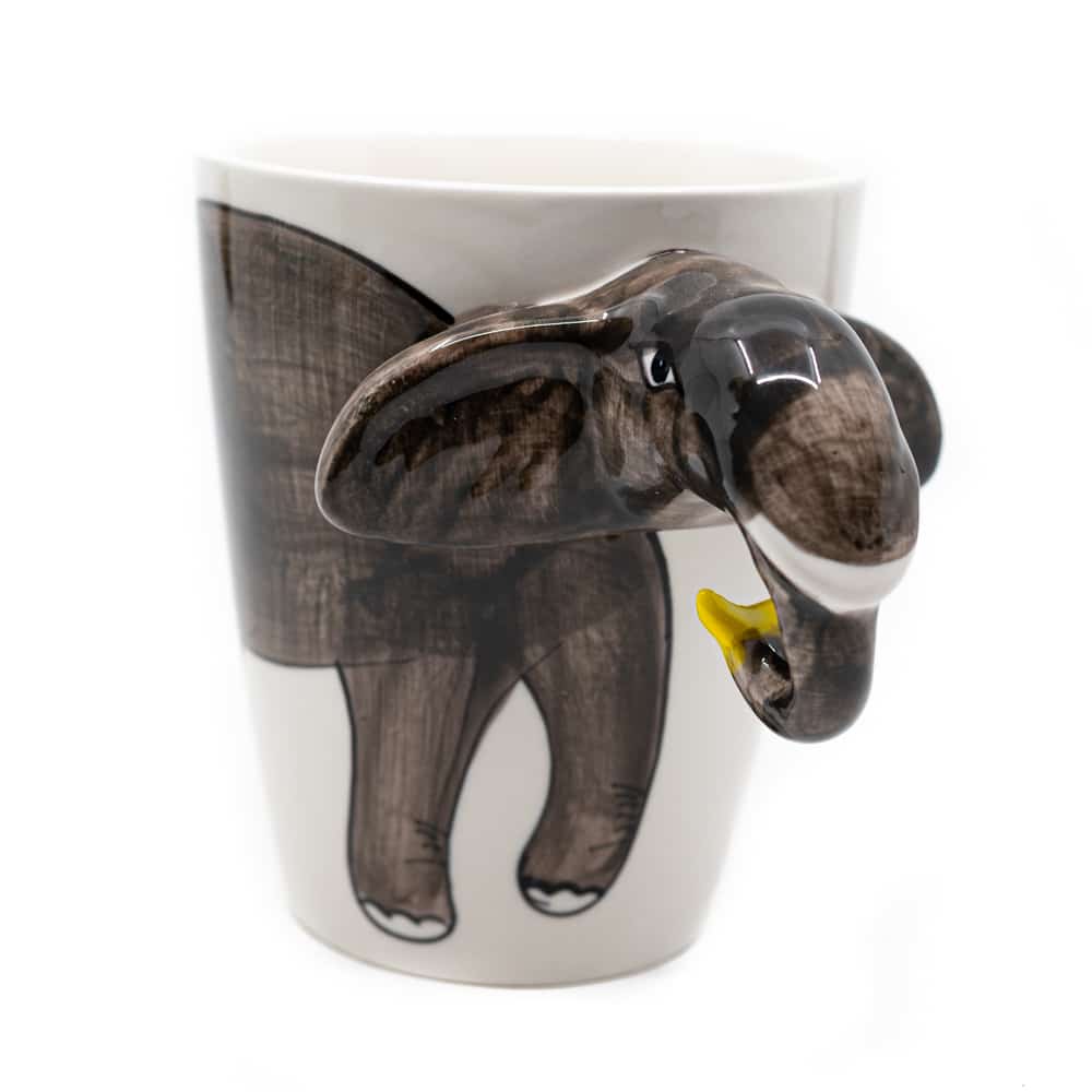 Tasse Handbemalter Elefant