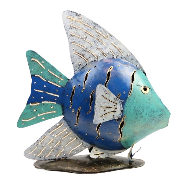 Teelichthalter aus Metall Angel Fish (33 x 34 x 13 cm)