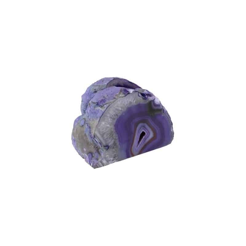 Teelichthalter Edelstein Achat violett