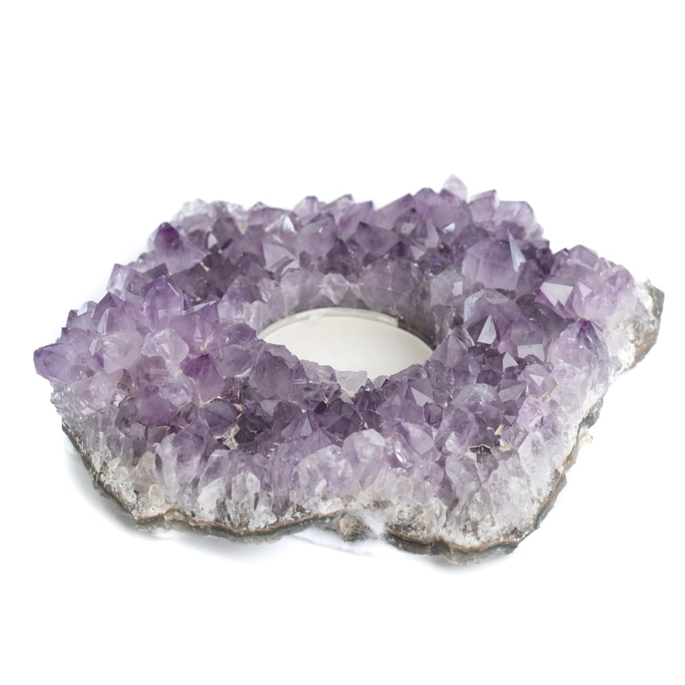 Teelichthalter Edelstein Amethyst Cluster (ca- 500 Gramm)