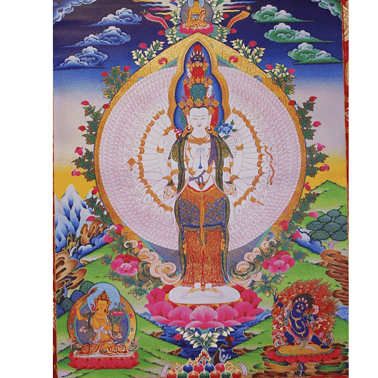 Thangka Reproduktion - Chenrezig 1000 Arme