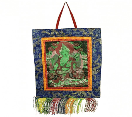 Thangka Tara mit Brokat